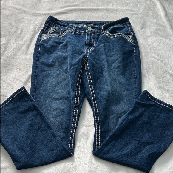 Faded Glory Denim - Faded Glory Dark Blue Boot Cut Jeans